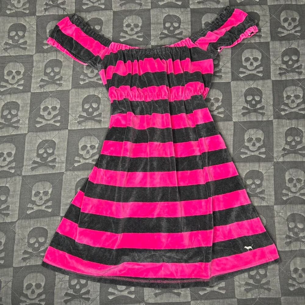 Y2k pink striped babydoll top